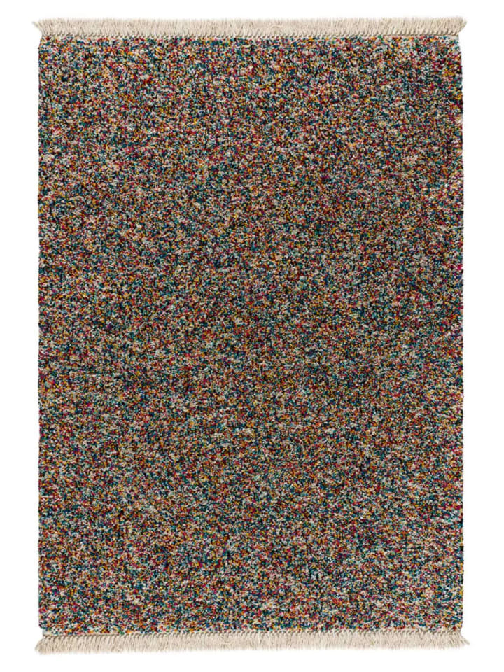 Hochflor-Teppich YEBEL in mehrfarbig