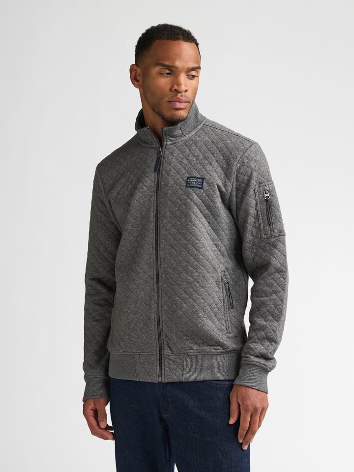 Gesteppte Sweatjacke ironhall in Schwarz