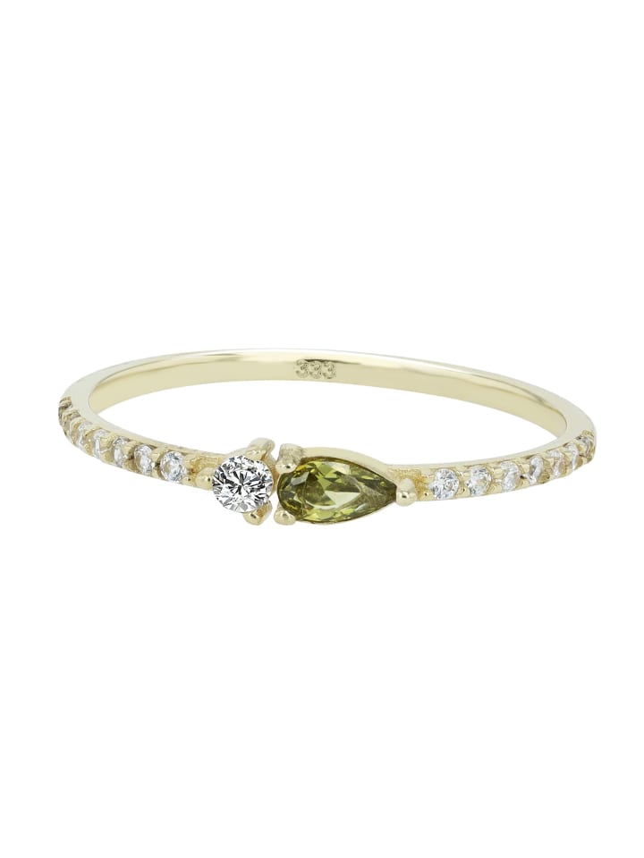 Damen Ring aus 333 Gold mit Zirkonia in gold