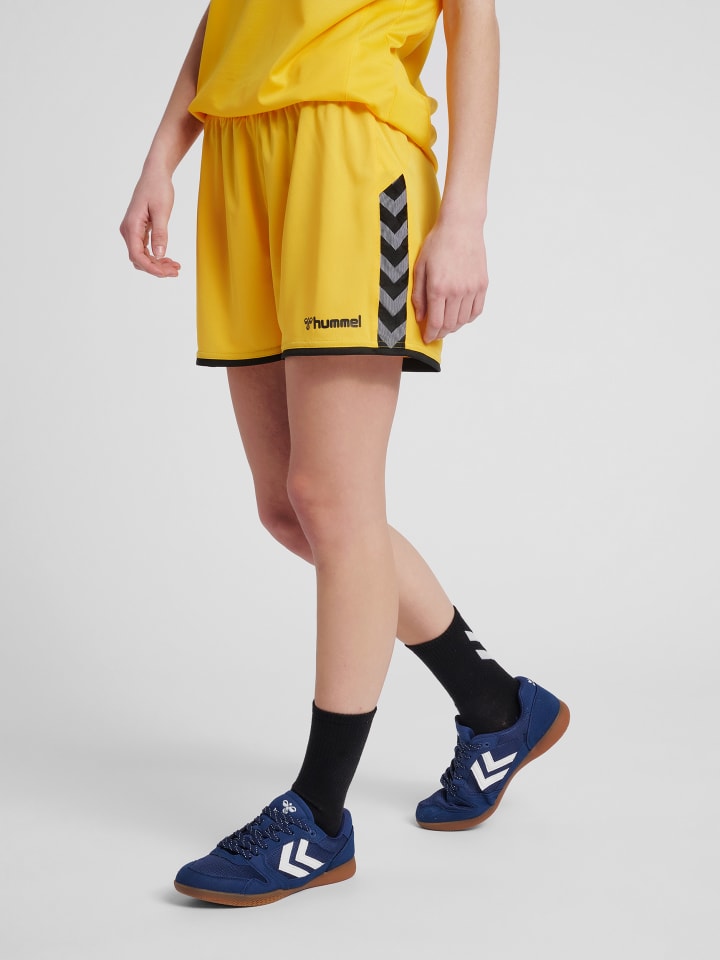 Verstellbare Taille Kurze Hose Hmlauthentic Damen in SPORTS YELLOW/BLACK
