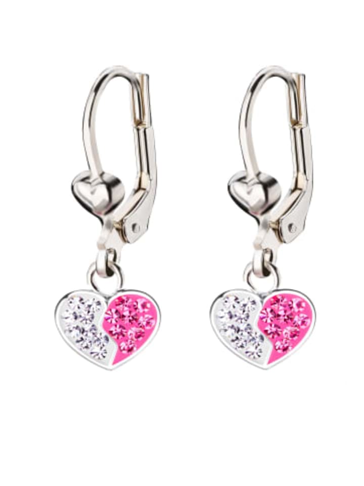 Silber Ohrringe 925 Herz 0,7 cm x 0,8 cm