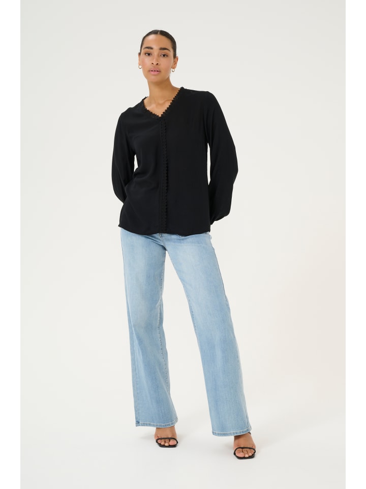 Langarm-Bluse KAtammie Regular fit in Black Deep