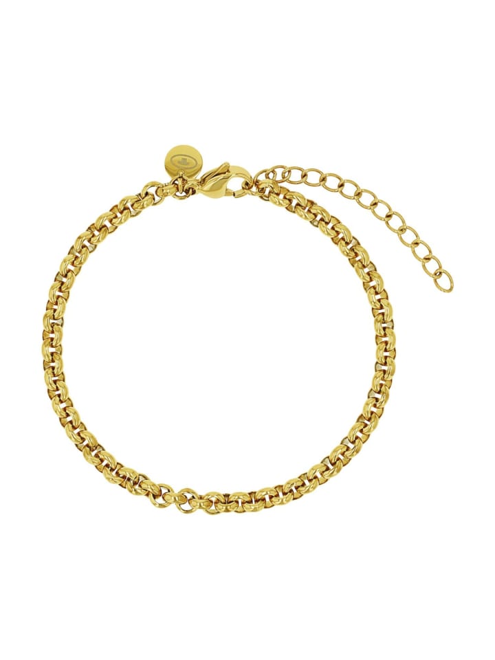 Armband Edelstahl, IP gold in gold