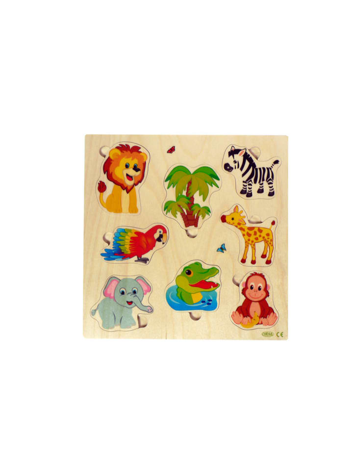 Griffpuzzle "Dschungeltiere" in Bunt