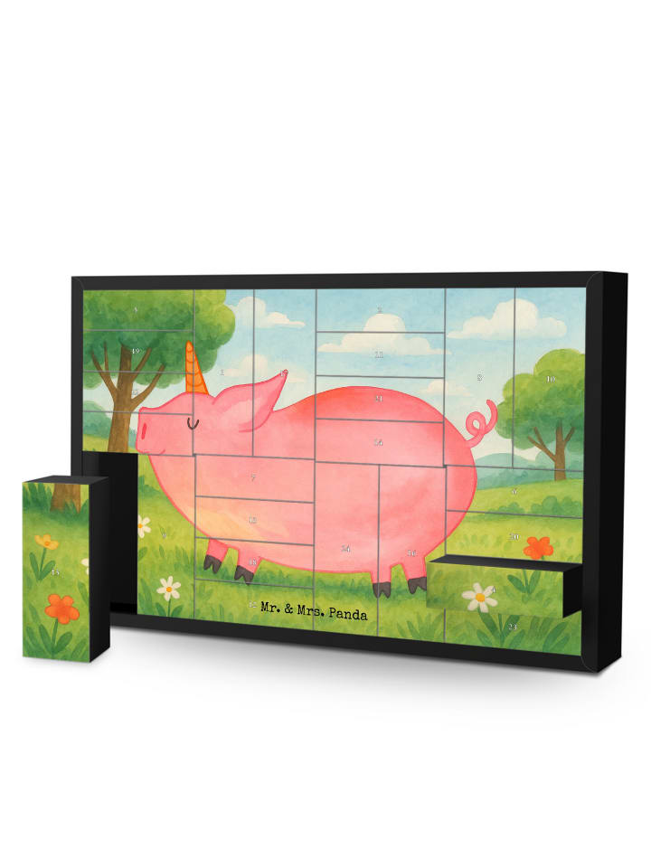 Weihnachtskalender Einhorn Schwein Design ohne ... in Weiß