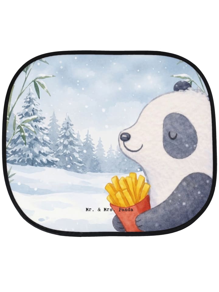 Sonnenschutz Auto Panda Winter Pommes Design oh... in Weiß