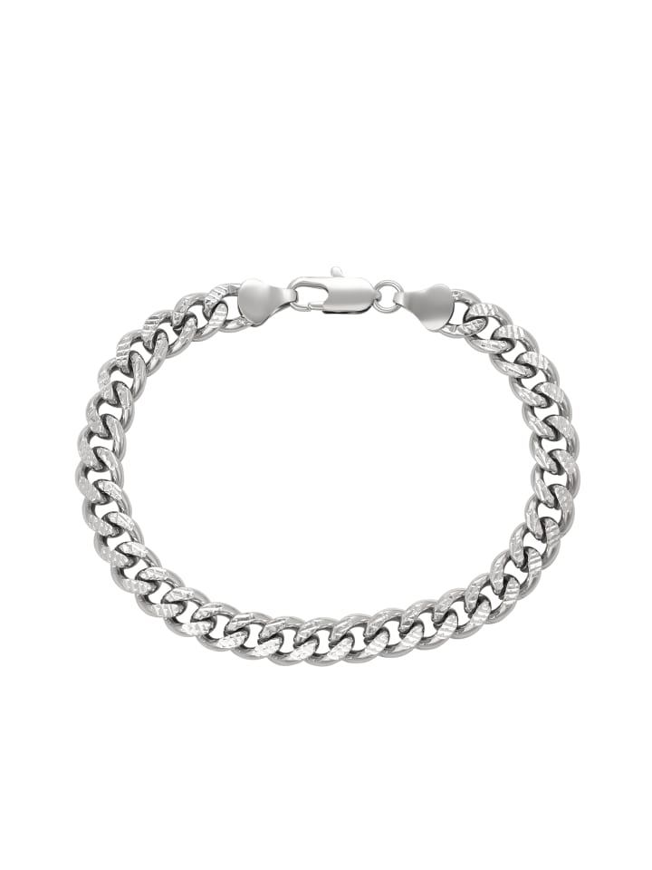 Women Curb Chain Link Bracelet in Silver