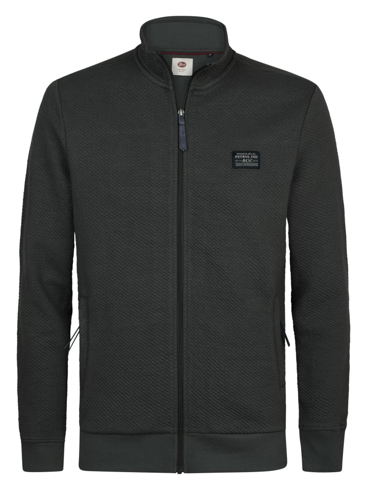 Sweatshirt mit Zip-Kragen steelcrest in Grün