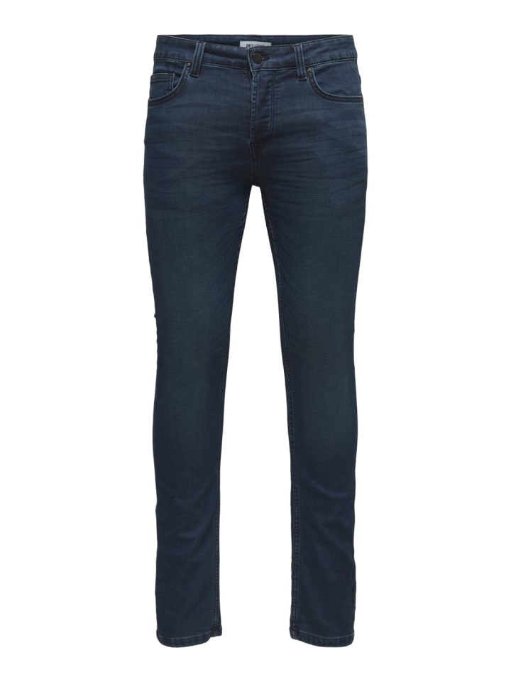 Slim Fit Jeans Basic Hose Denim Pants ONSLOOM Stoned Washed in Blau-2
