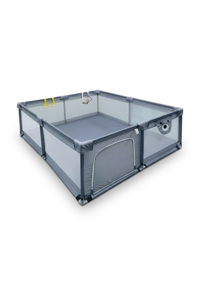 Laufstall in Grau - (B)120 x (H)65 x (T)180 cm