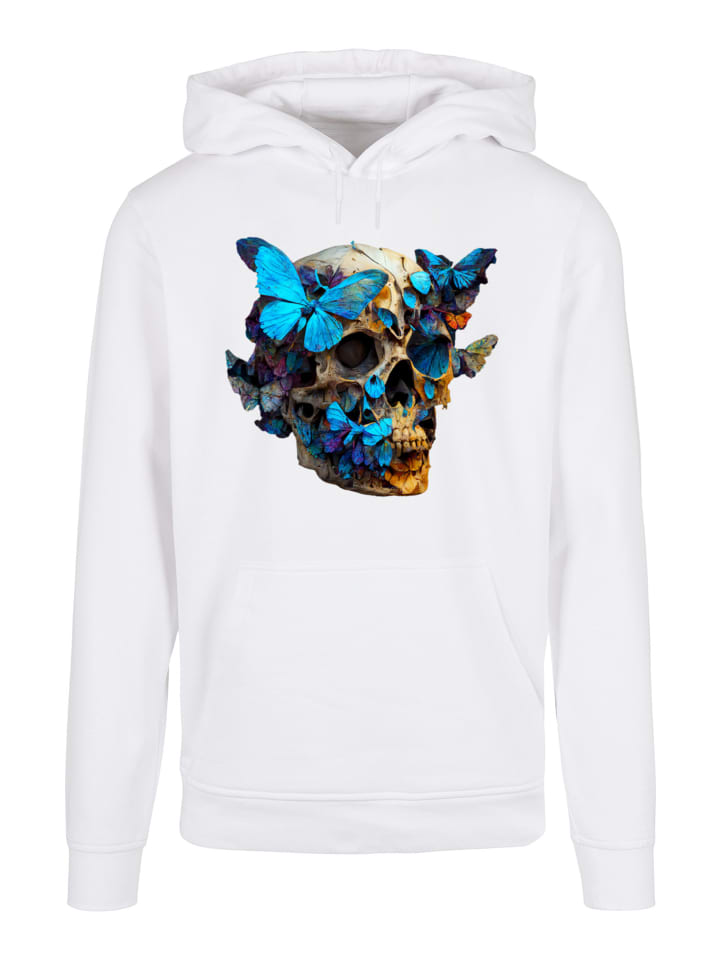 limango kaufen weiß Schmetterling Skull F4NT4STIC in Basic Hoodie HOODIE günstig |