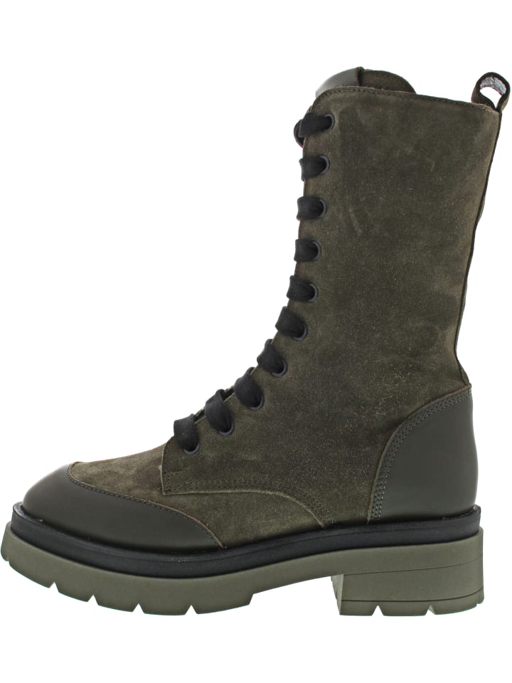 Marc O’Polo Lace Flatheel Bootie Schnürstiefel Grün