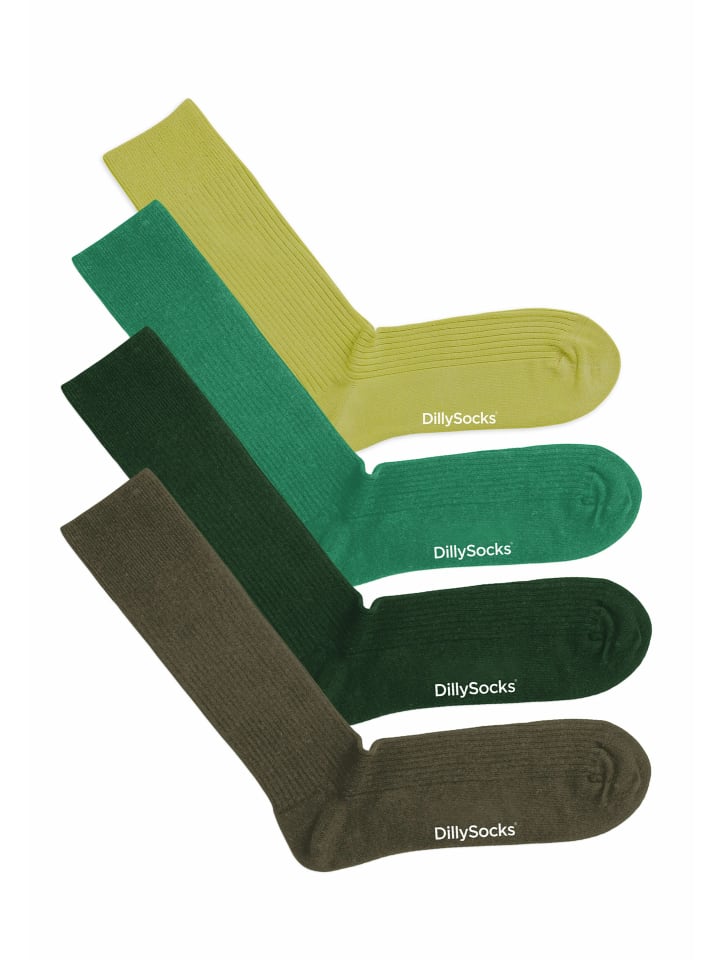 4er-Pack Socken Premium Ribbed Collection in grün