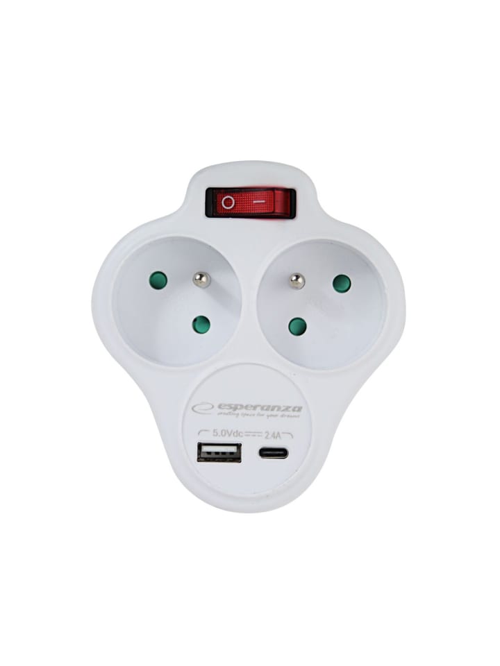 ELK311W Steckdosenleiste 2-fach USB-C