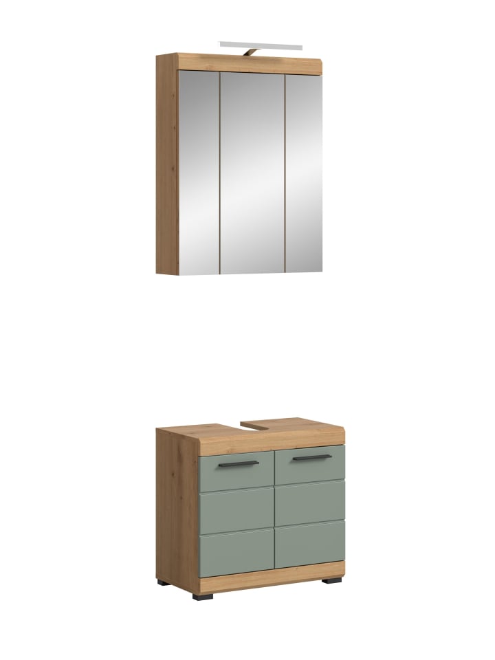 Badmöbelset Scout (2-teilig) Staubgrün 60 x 34 cm