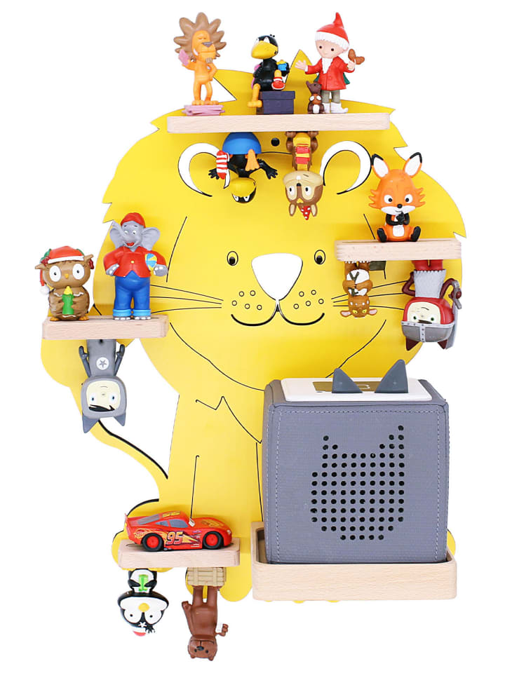 Regal Tier Löwe Kinder Toniebox Tonies Figuren in Gelb