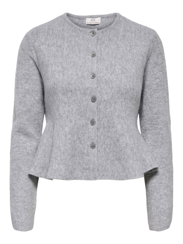 Strickjacke in Light Grey Melange