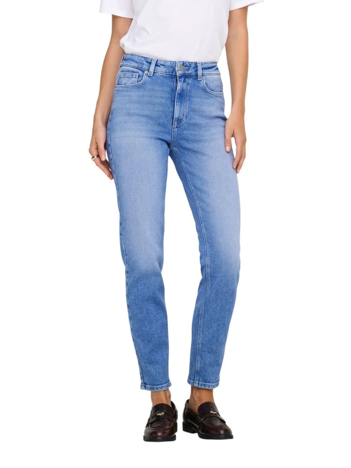 Jeans ONLEMILY STRETCH HW ST AK DNM regular/straight in Blau