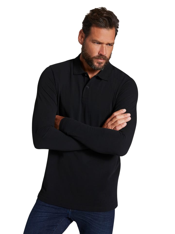 Poloshirt in schwarz