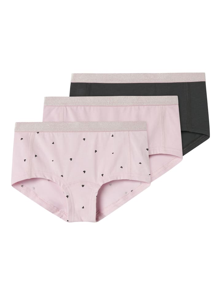 Slip 3er Pack NKFHIPSTER 3P WINSOME HEARTS in winsome orchid