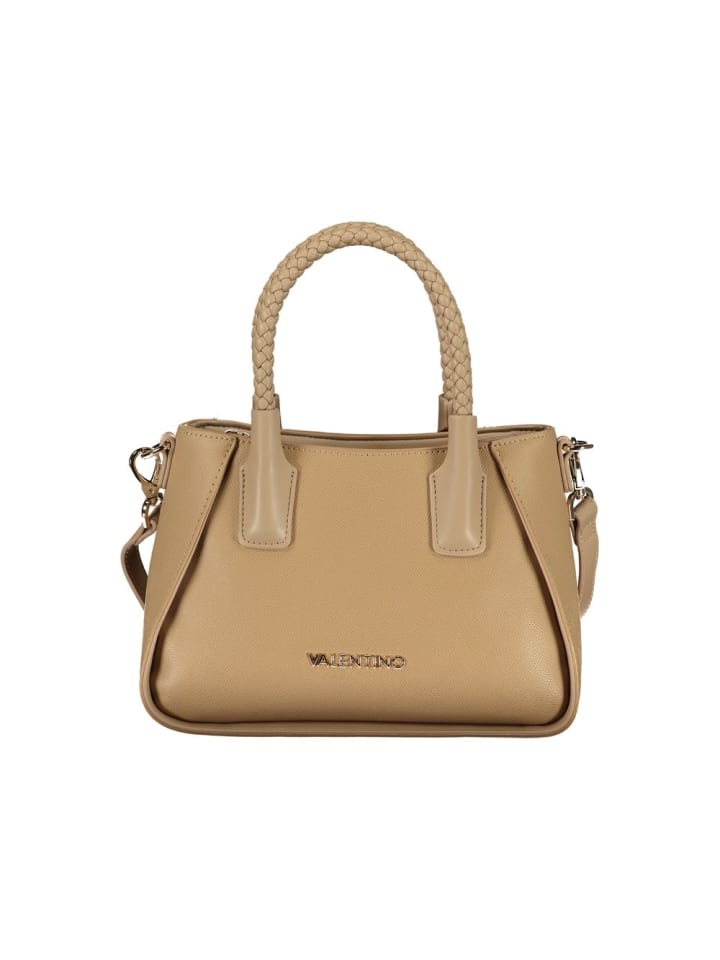 Beige Damen mit Handles und Shoulder Strap Tasche aus Polyurethan
