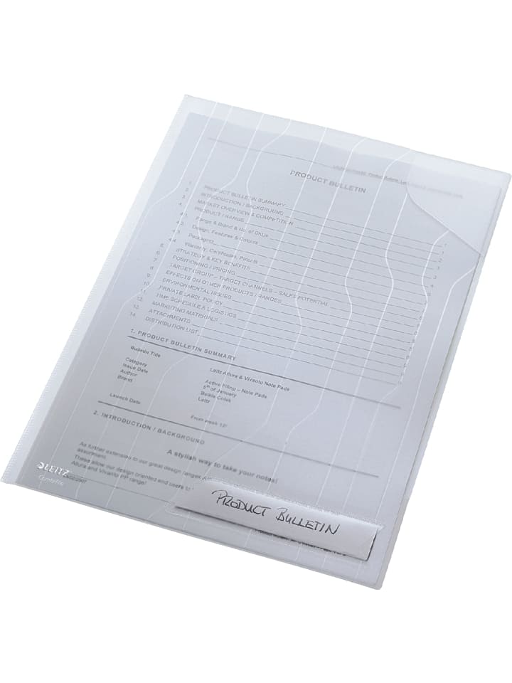Sicht- und Prospekthüllen CombiFile A4 PP farblos Packung mit 5 Stück
