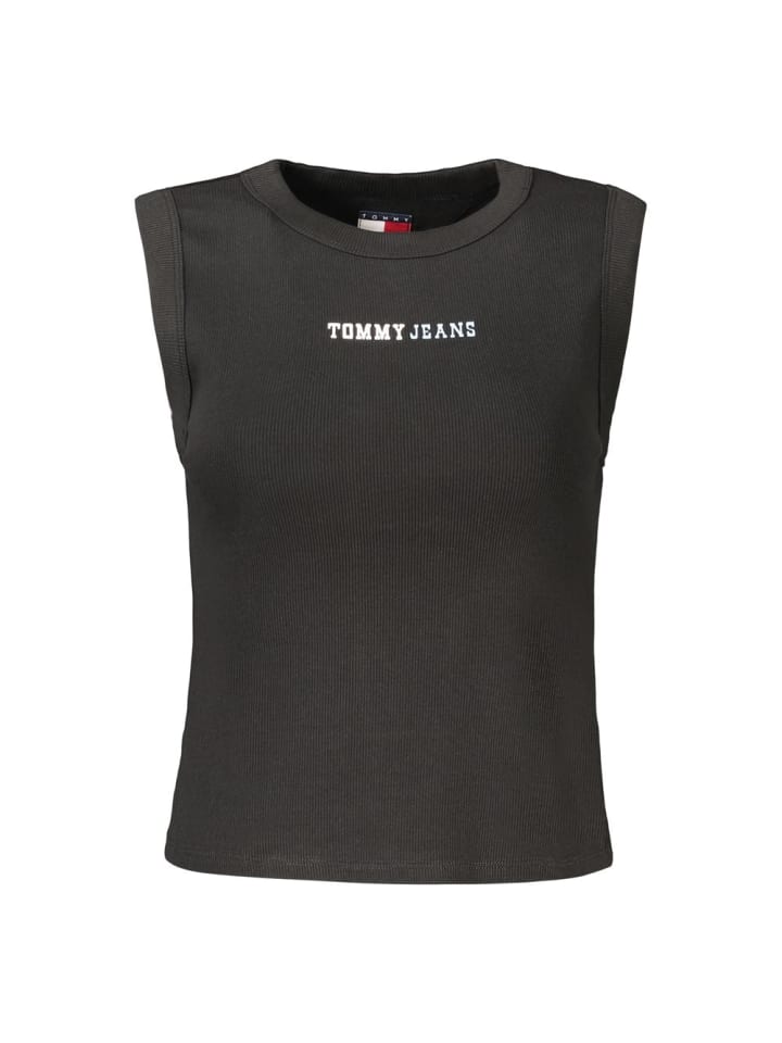 Schwarz Baumwolle Damen Tank Top
