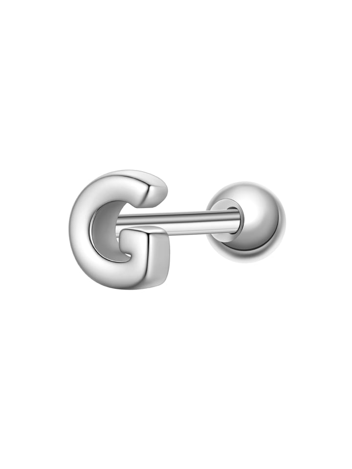 Piercing Buchstabe G aus Sterling Silber in silber