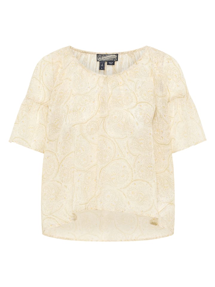 Damen Blusenshirt in Wollweiss Mehrfarbig
