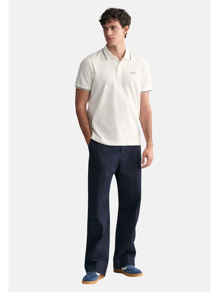 Poloshirt 'Reg Tonal Shield' in weiß