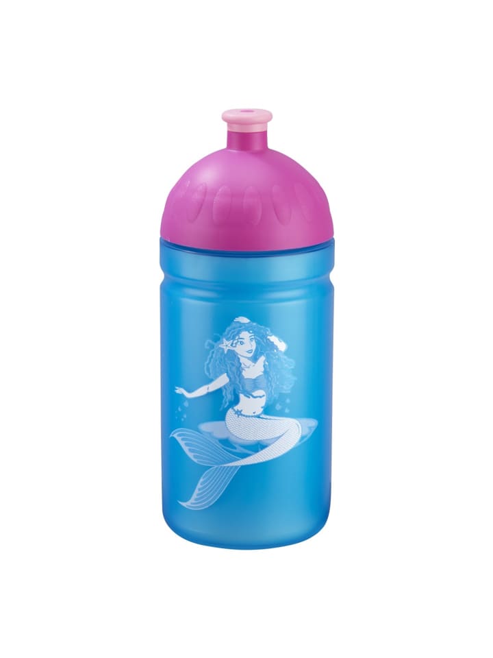 Trinkflasche, 0,5 l, für Kindergarten und Schule in Mermaid Lola, Blau