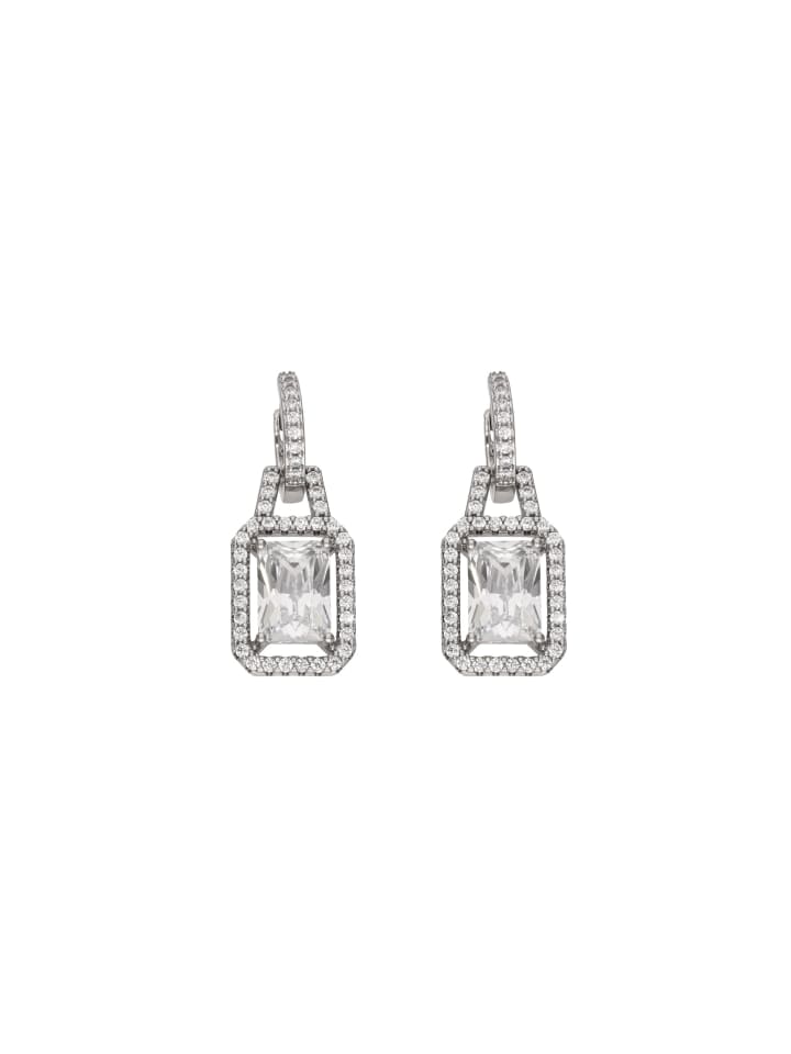Women Earrings in Silver White