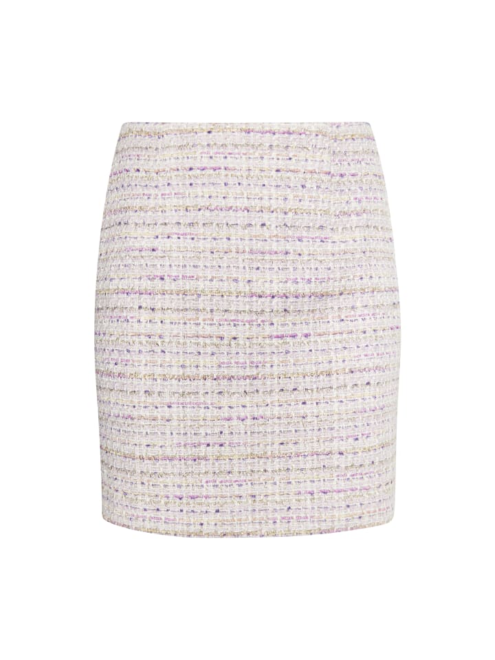 Damen Bouclé Minirock in Lavendel Mehrfarbig