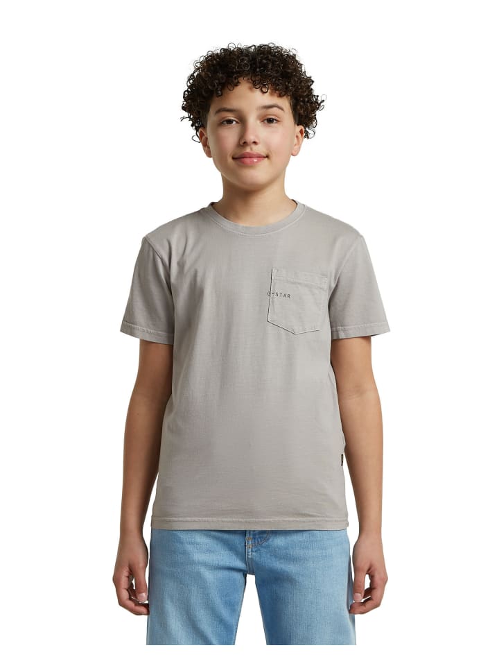 Boys Base Pocket T-Shirt grey alloy
