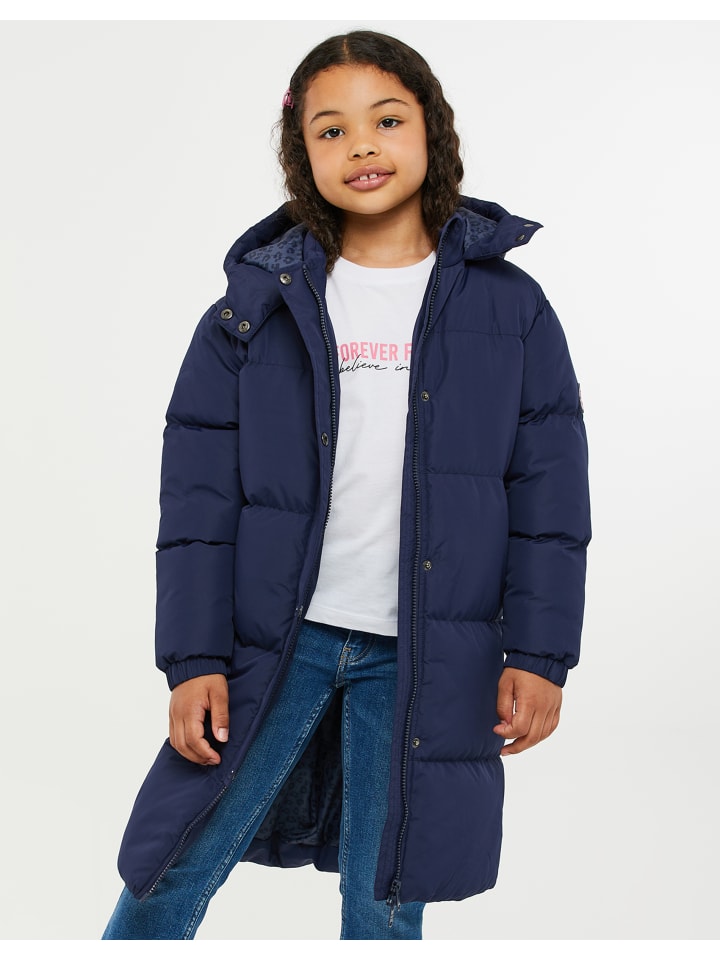 Winterjacke THB Longline Puffer Jacket Nasma in Navy