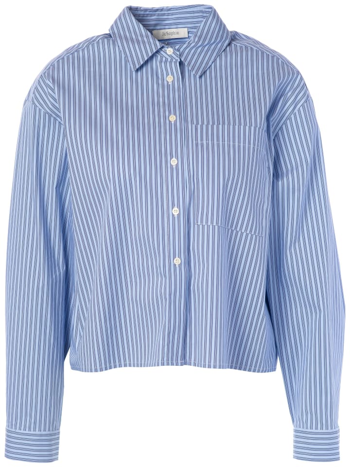 Racer Streifenbluse in Dark Blue Stripes