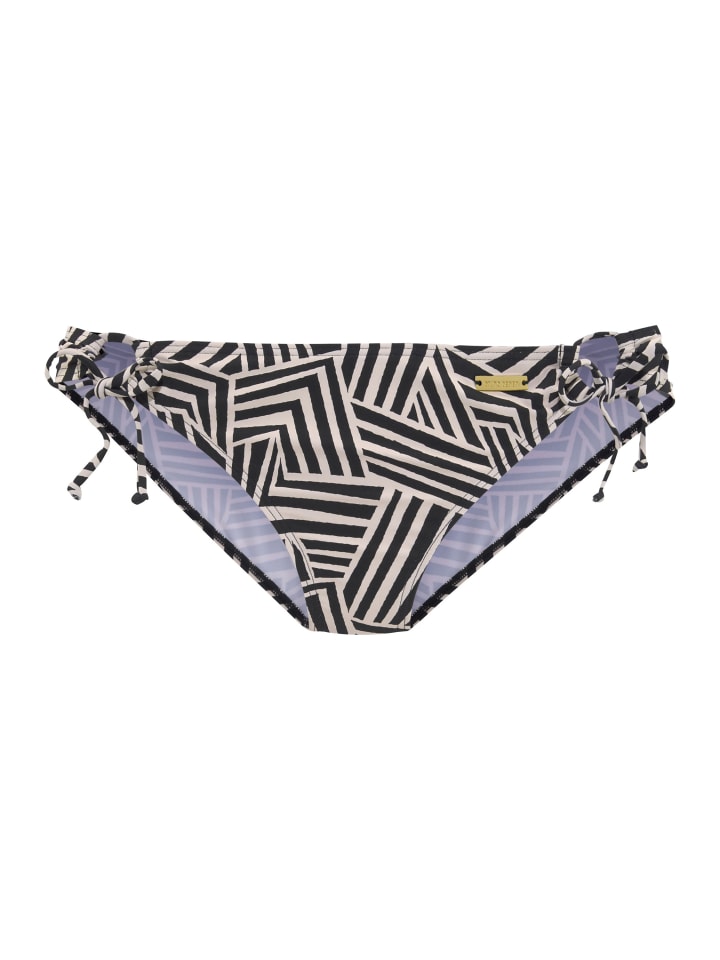 Bikini-Hose in schwarz-creme