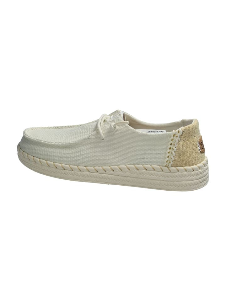 Mokassins Schnürschuhe in Weiß