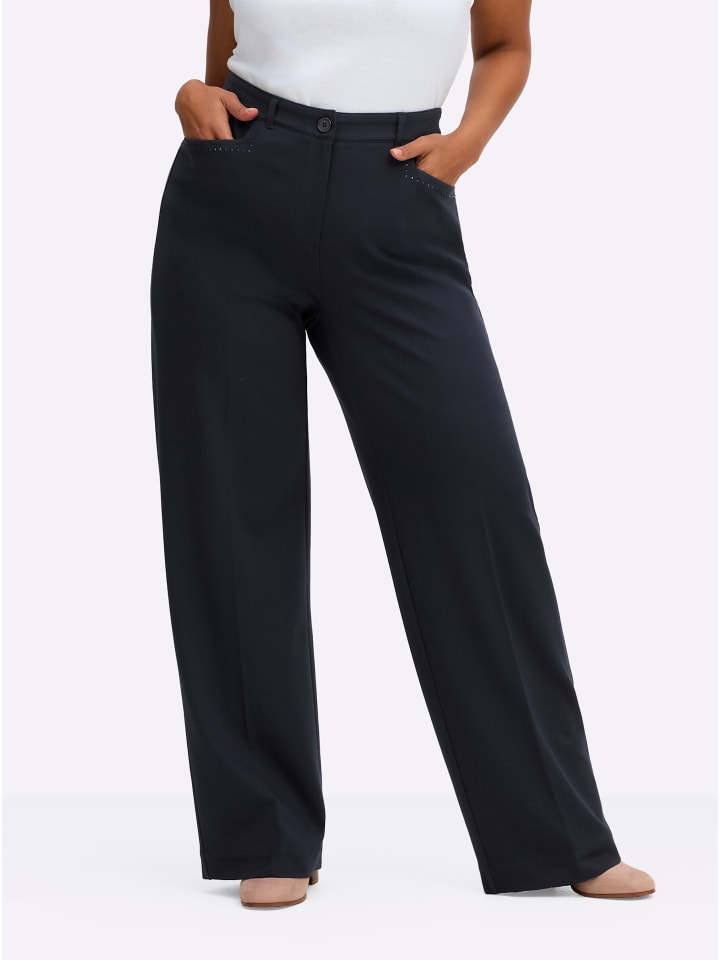 Jersey-Hose in tiefblau