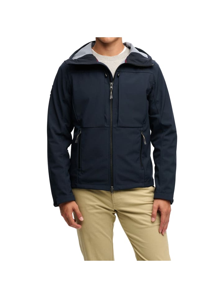 Trekker Softshell-Kapuzenjacke Blau