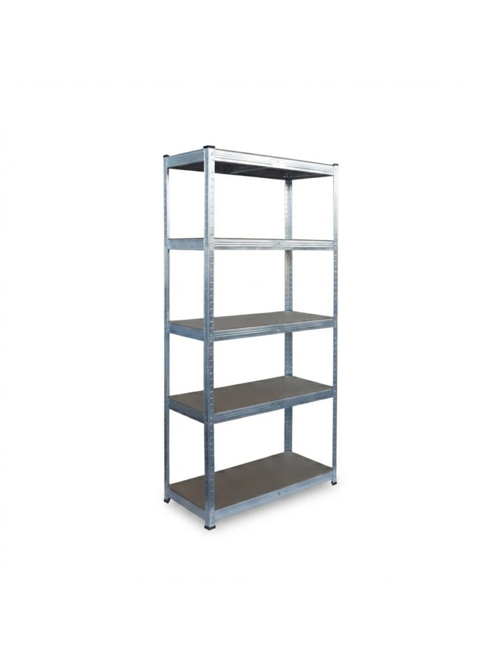 2 x Schwerlastregal in Silber - (B)75 x (H)150 x (T)30 cm