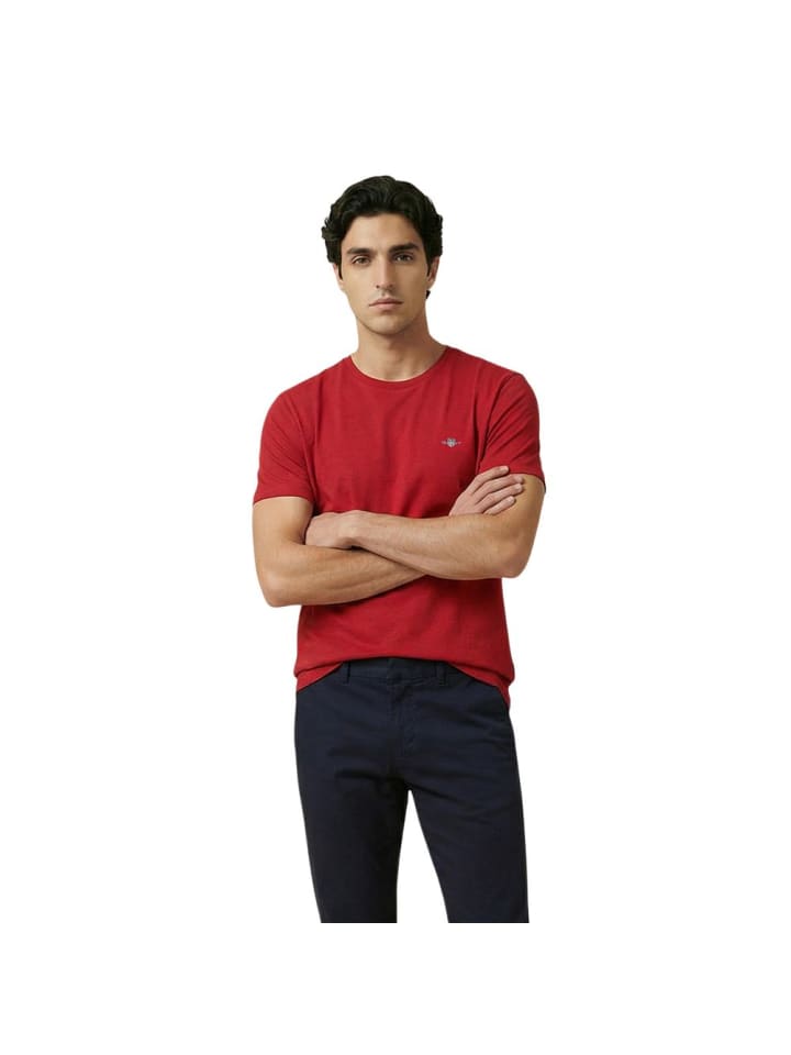 Rot Baumwolle T-Shirt