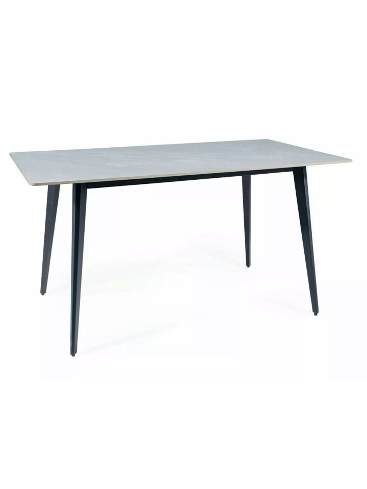 Esstisch Ivy Marmor Grau / Schwarz 140 / 80 / 75cm