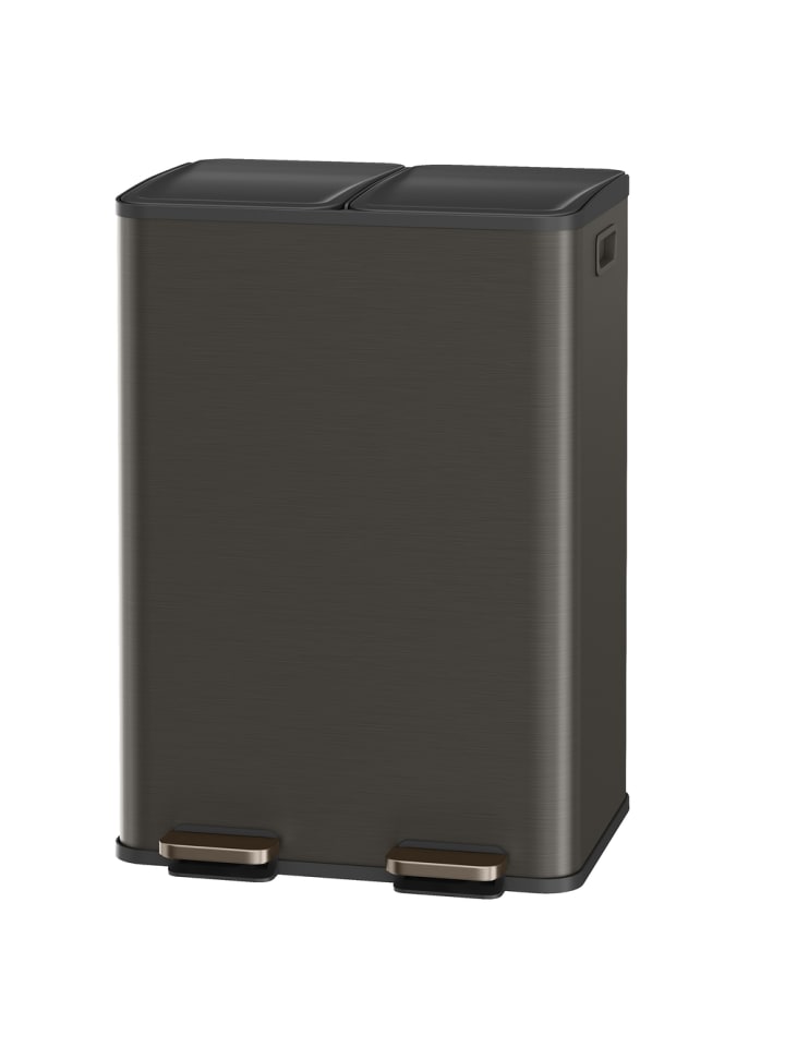 Mülleimer Pary in Grau - (B)37.7 x (H)66.9 x (T)47.6 cm - 2 x 30 L