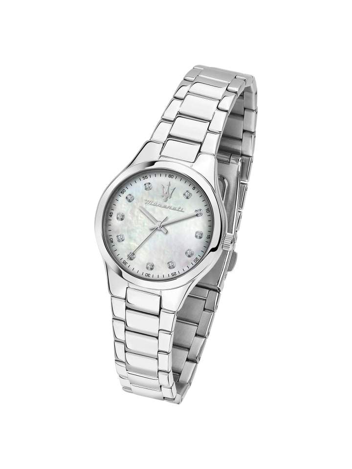 Analog-Armbanduhr Maserati Attrazione silber klein (ca. 30mm)