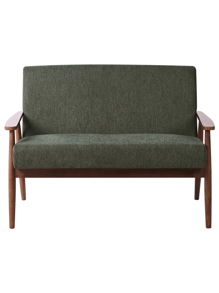 2-Sitzer Sofa ESRUM in Grün/Braun - (W) 111 x (H) 79 x (L) 72 cm