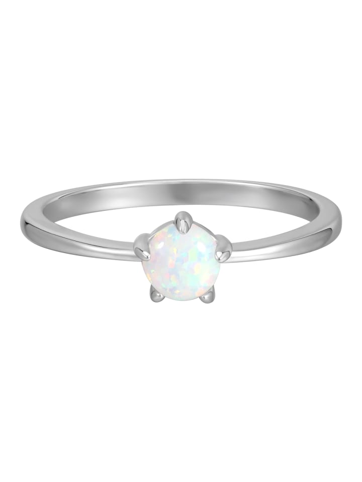 Ring aus Sterling Silber mit Opal (synth.) in silber