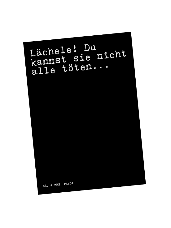 Motivkarte Lächele! Du kannst sie... mit Spruch in Schwarz