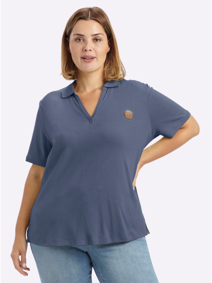 Poloshirt in rauchblau