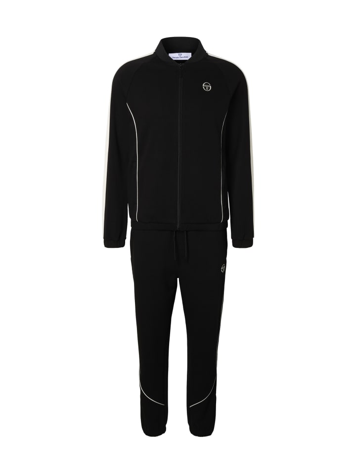 Track Jacket in black/gardenia